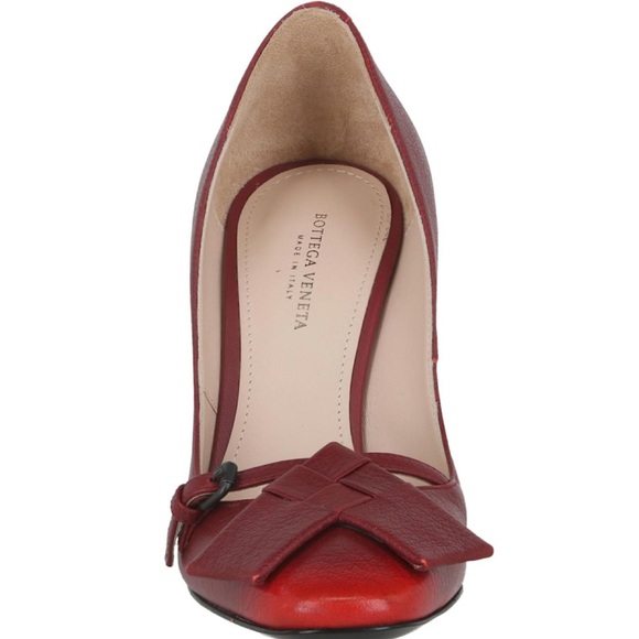 Bottega Veneta Red leather Ombre Cherbourg Pumps Size 38 - Picture 3 of 8